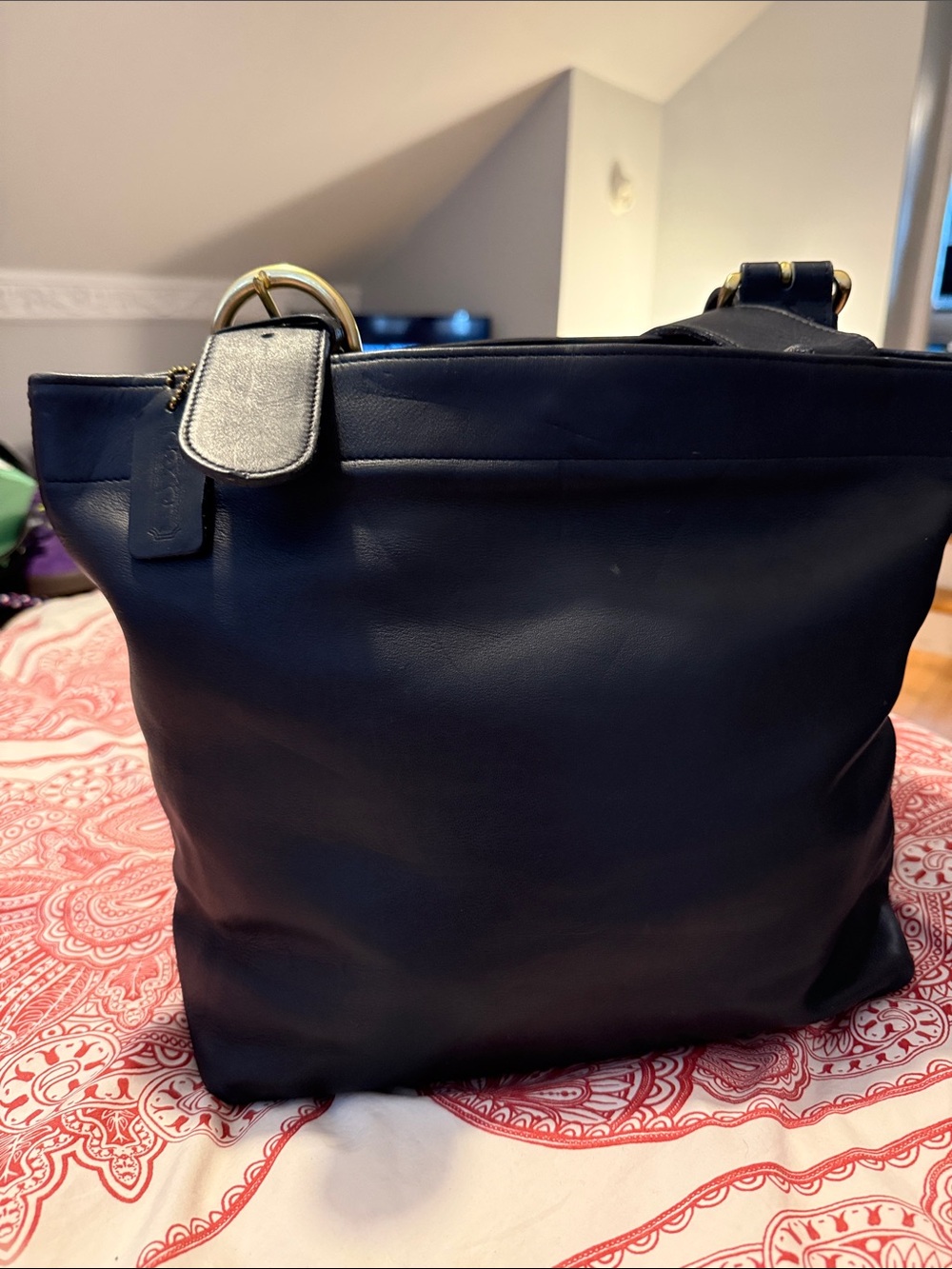 COACH vintage 4140 Waverly Lafayette black leather tote bag